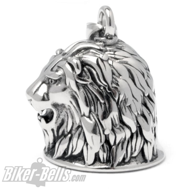 Hochwertige Biker-Bell mit Löwe aus Edelstahl Lion Ride Bell Motorradglöckchen